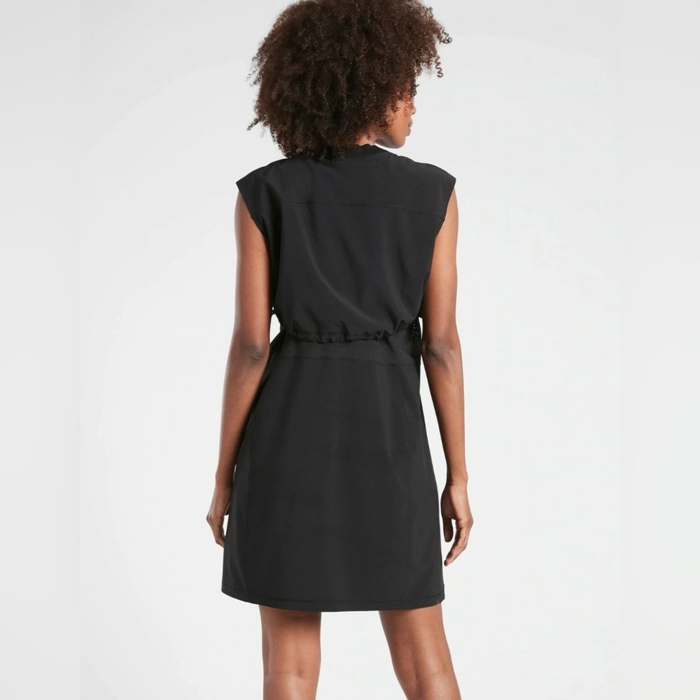 Athleta Yosemite Black DriFit Midi Dress Sz XL - Picture 3 of 9
